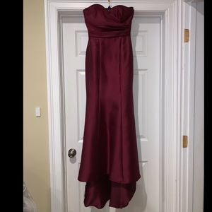 DB Structured Strapless Long Bridesmaid Dress/Formal Gown